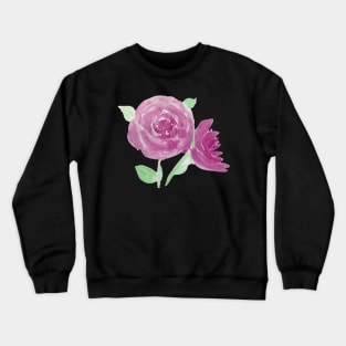 watercolour purple flower watercolor purple flowers pink and purple flowers Crewneck Sweatshirt